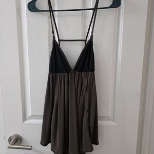 Free People Dark Brown Strappy Top